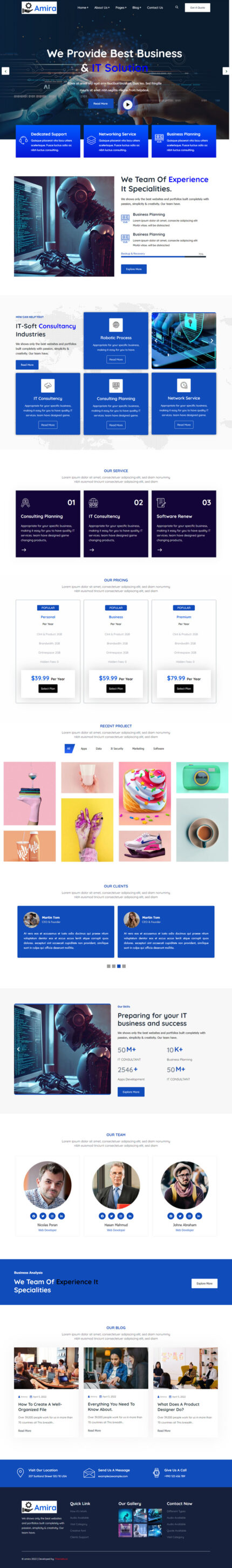 Amira - Software and IT Solutions WordPress Theme - Features Image 1