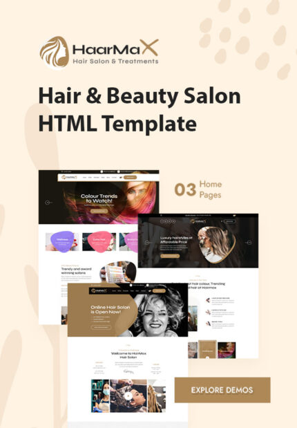 HaarMax - Hair Salon Barber Shop Hairdresser Beauty Makeup HTML Template - Features Image 1