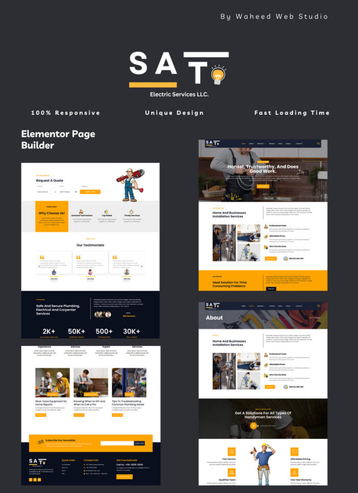 Sato - Handymen Services WordPress Theme - Features Image 1