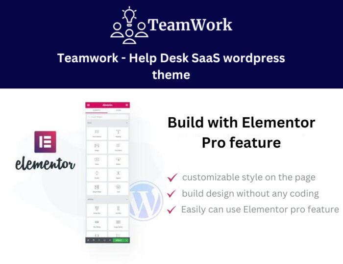 Teamwork - Help Desk SaaS WordPress Theme - Features Image 1