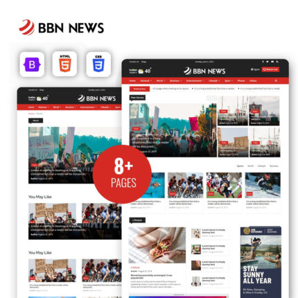 MH News - News Portal HTML5 Website Template - Features Image 1