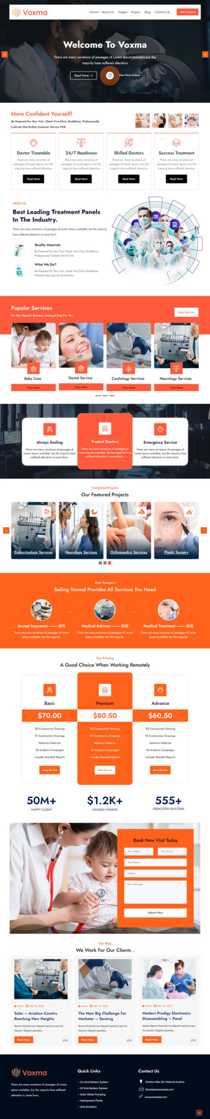 Voxma - Medical & Clinic Service WordPress Theme. - Features Image 1