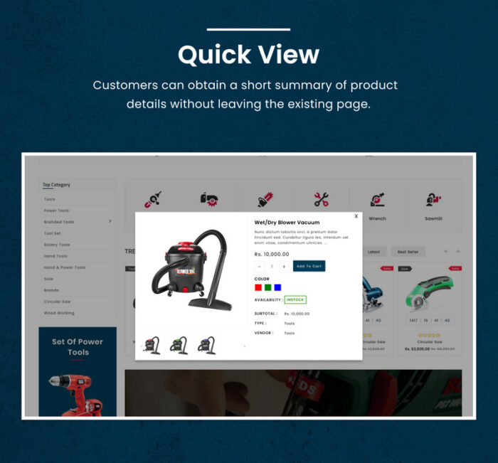 Toolza - Mega Parts Shopify 2.0 Premium Responsive Theme - Features Image 10