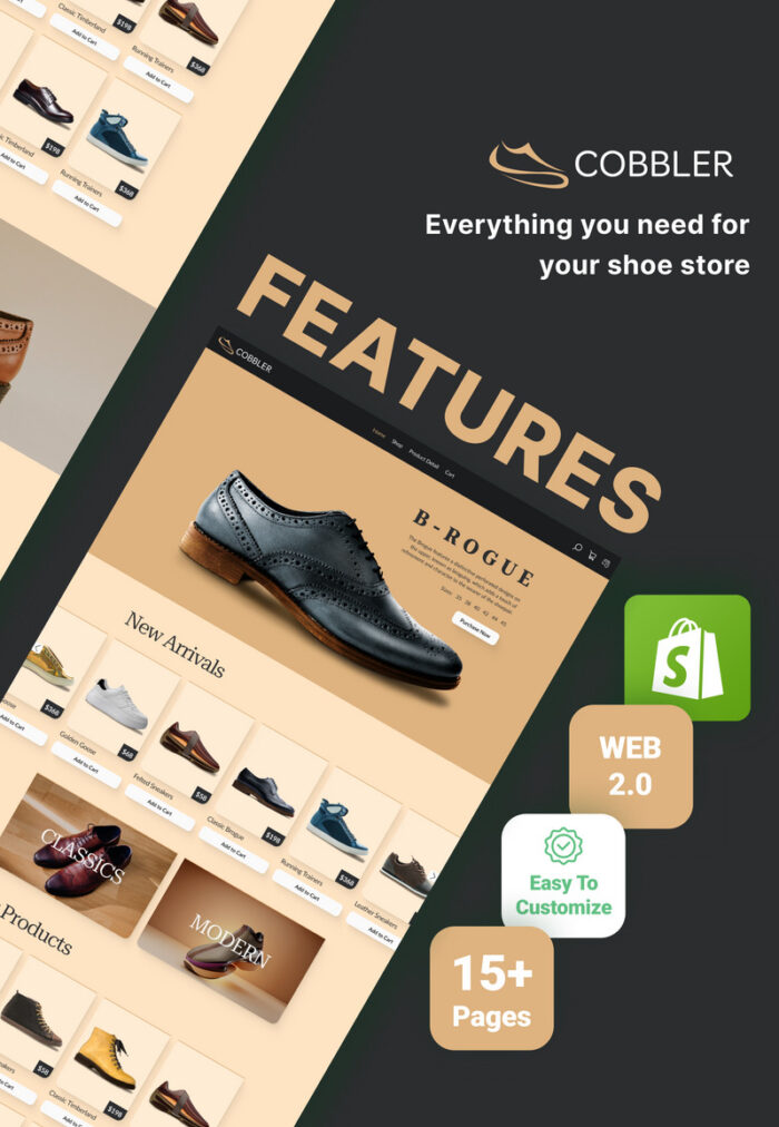 Cobbler - Shoe Store eCommerce Shopify Theme - Features Image 2