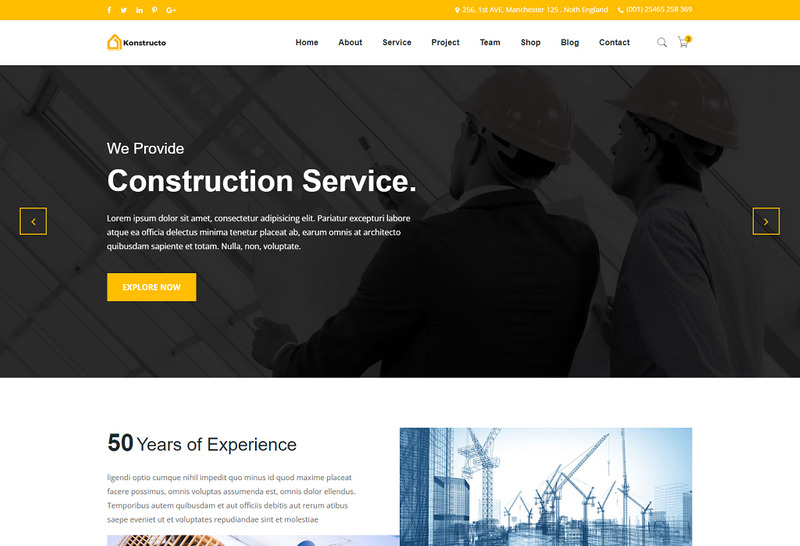 Konstructo Construction-Multipurpose Premium HTML5 Website Template - Features Image 1