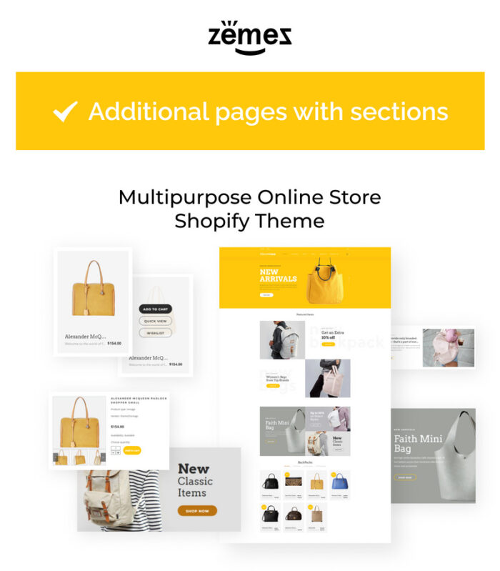 YellowBag - Handbag Responsive Shopify Theme - Features Image 1