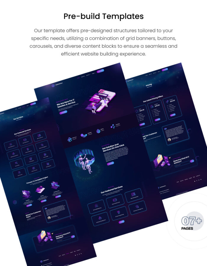 Desksolution -IT Solutions Service Elementor Template Kit - Features Image 5