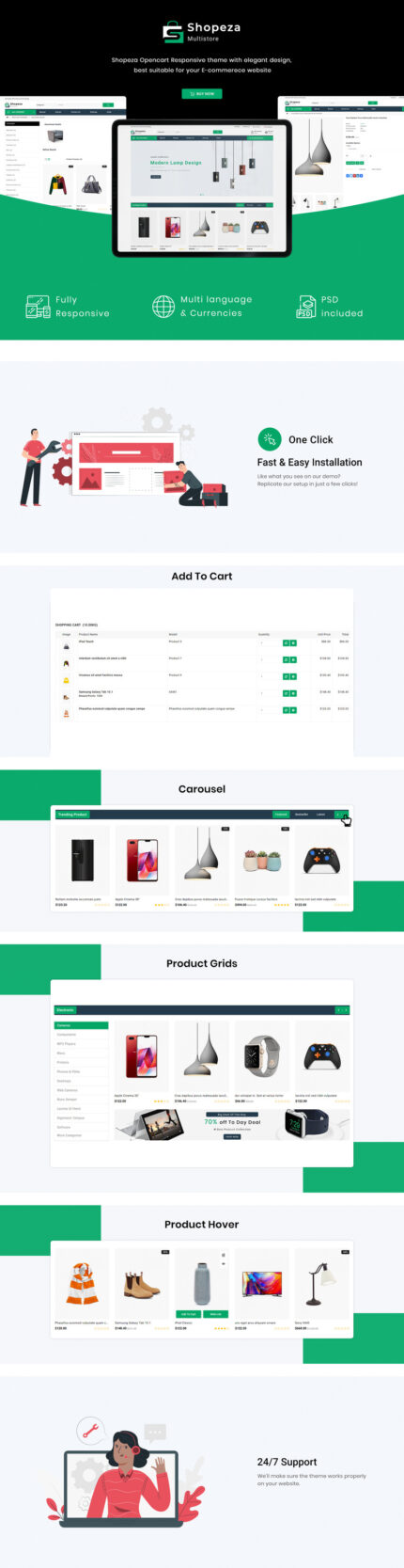 Shopeza - ELectronic OpenCart Template - Features Image 1