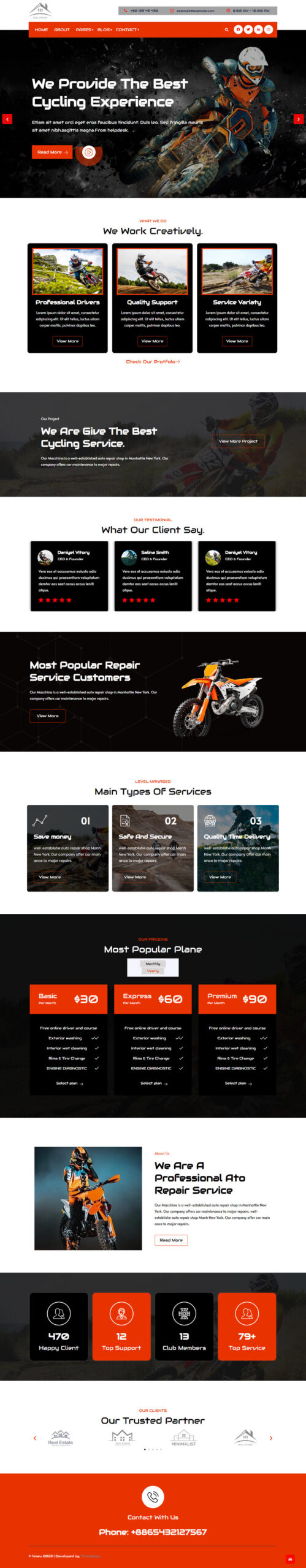 Himeu - Bike Club Elementor WordPress Theme - Features Image 1