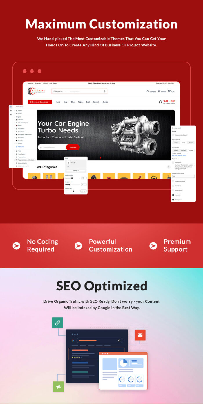 Autoweek - Auto Parts Shopify Theme - Features Image 3