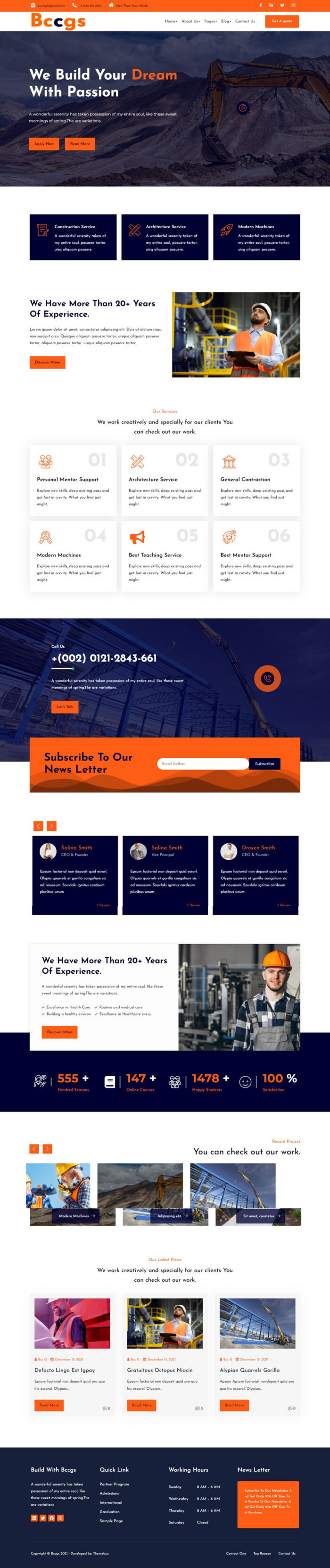 Bccgs- Construction WordPress Theme - Features Image 1