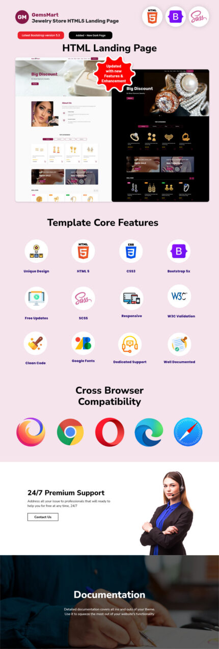 GemsMart -  Jewelry Store Landing Page - Features Image 1