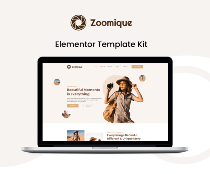 Zoomique -  Photography and Video Recording Services Elementor Template Kit - Features Image 1