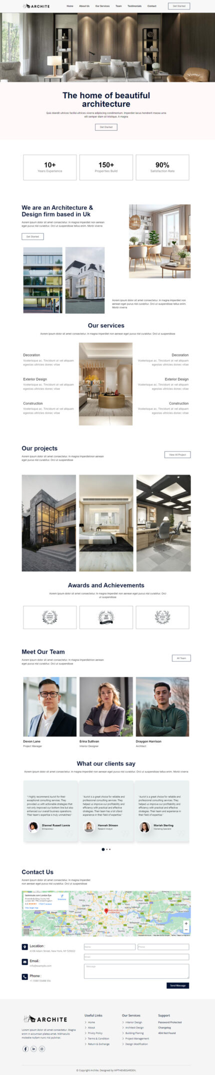 Archite - Architecture and Interior Business Elementor WordPress Theme One page - Features Image 1