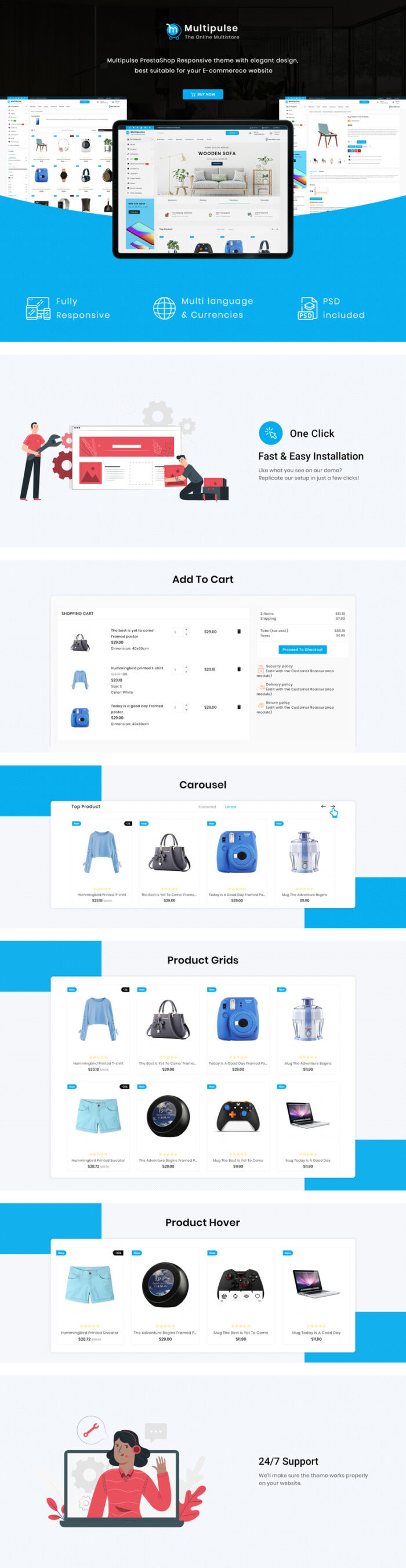 Multipulse - Multipurpose Mega Store PrestaShop Theme - Features Image 1