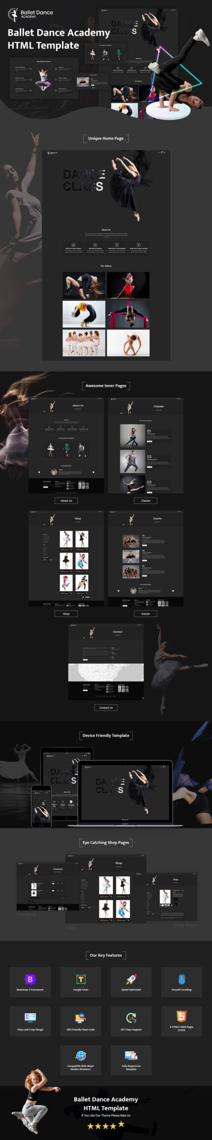 Ballet Dance Academy HTML Template - Features Image 1