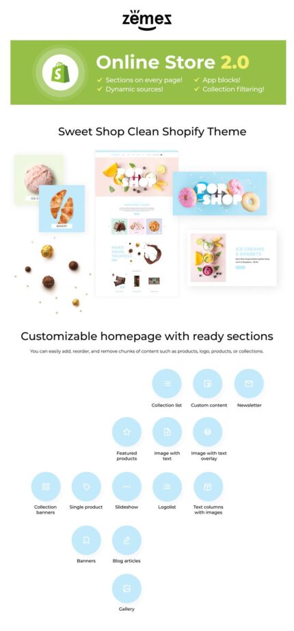 Popshop - Sweet Shop Clean Shopify Theme - Features Image 1