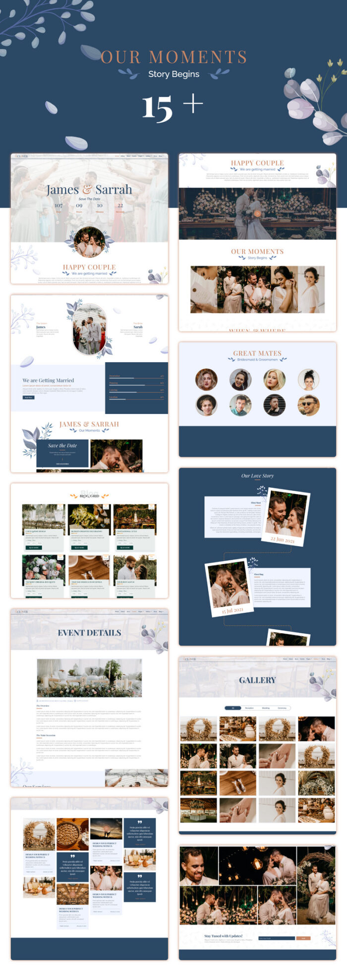 Clover - Wedding HTML Responsive Template - Features Image 1