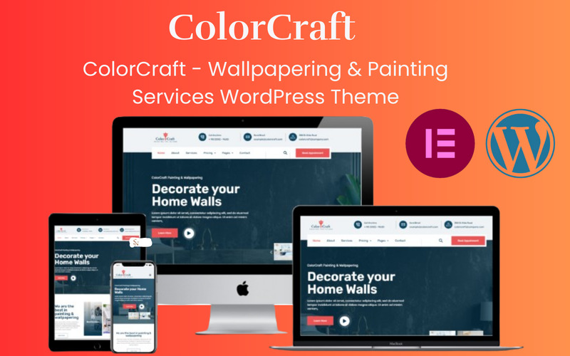 ColorCraft - Wallpapering & Painting Services WordPress Theme - Features Image 1