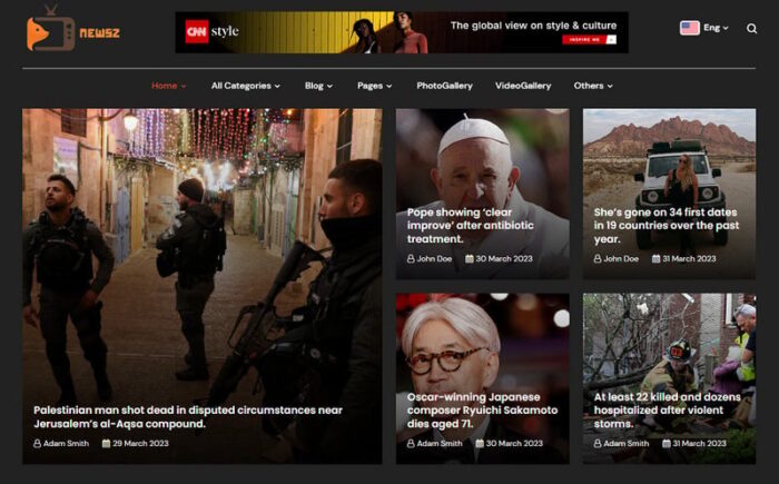 NewsZ - Newspaper, Blog, Journal, PhotoGallery, VideoGallery, and Magazine HTML Website Template - Features Image 2