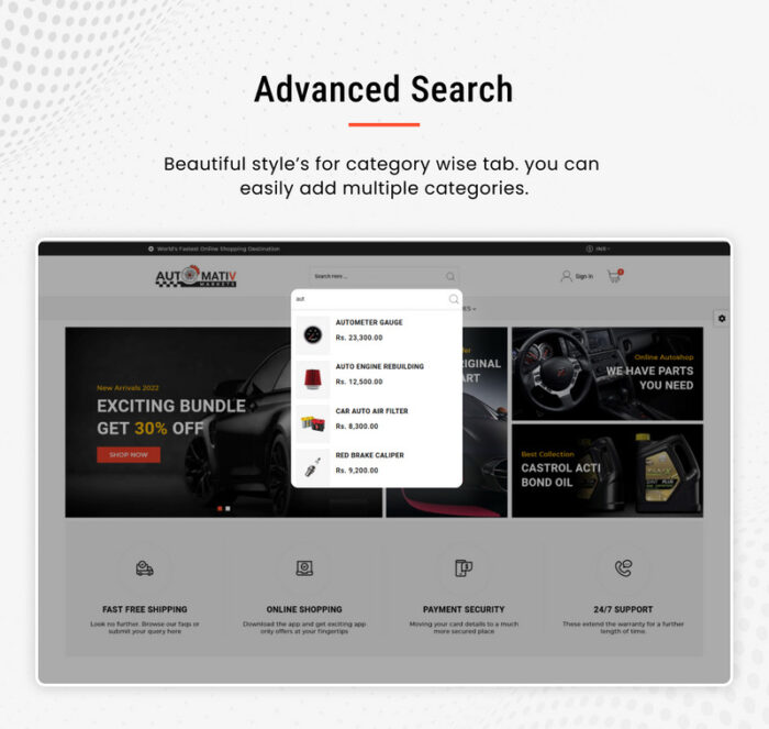 Automativ - Mega Parts Premium Shopify Theme - Features Image 6