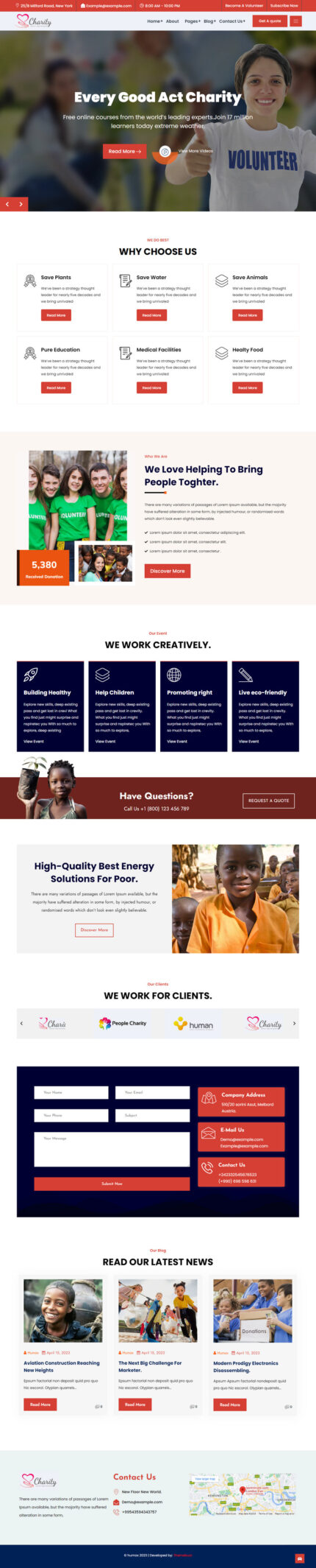 Humox - NonProfit Fundraising Charity WordPress Theme - Features Image 1