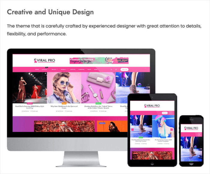 Viral Pro - Modern & Creative Newspaper Magazine, Blog & News WordPress Theme - Features Image 1