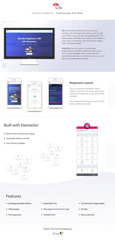 Life - Insurance Сompany Landing page with Blog Elementor - Features Image 1