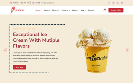 Glaciajo - Ice Cream and Online Food Shop eCommerce, WooCommerce and WordPress Theme - Features Image 1