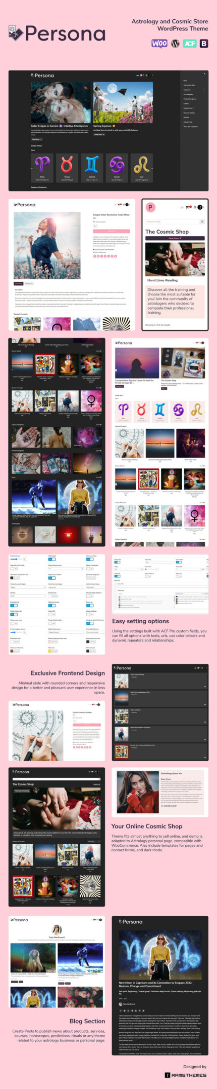 PERSONA - Astrology Influencer WordPress Theme - Features Image 1