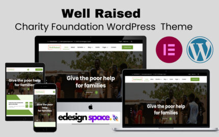 Well Raised  - Charity Foundation and Donation WordPress  Theme - Features Image 1