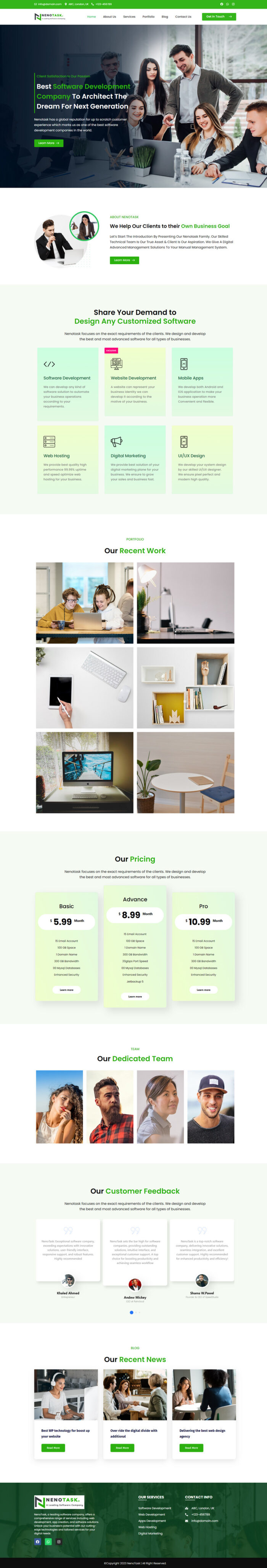 Nenotask - Multipurpose Business and IT Solution Elementor WordPress Theme - Features Image 1