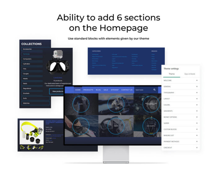 Diving Online Store Shopify Theme - Features Image 2