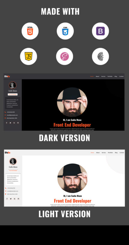 Ofolio Personal Portfolio Bootsrap-5 HTML TEMPLATE - Features Image 1