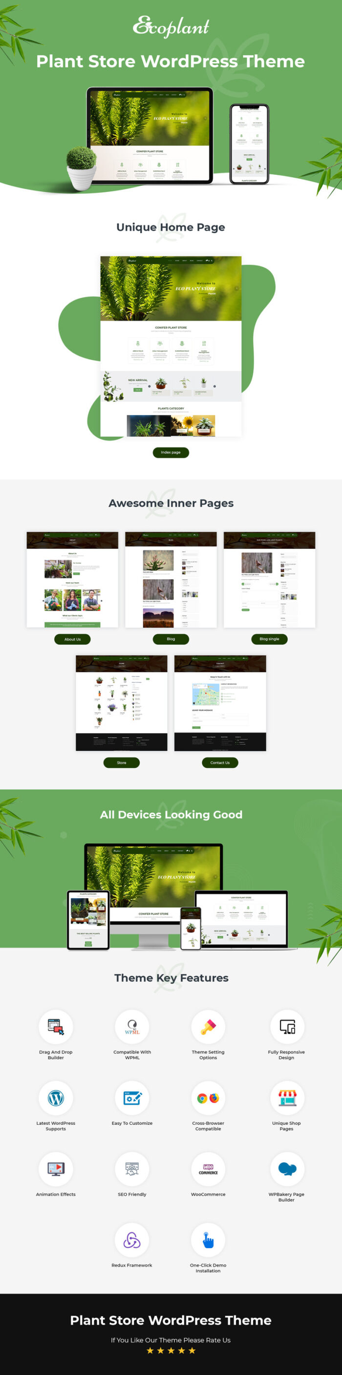 EcoPlant - Plant Store WooCommerce Theme - Features Image 1