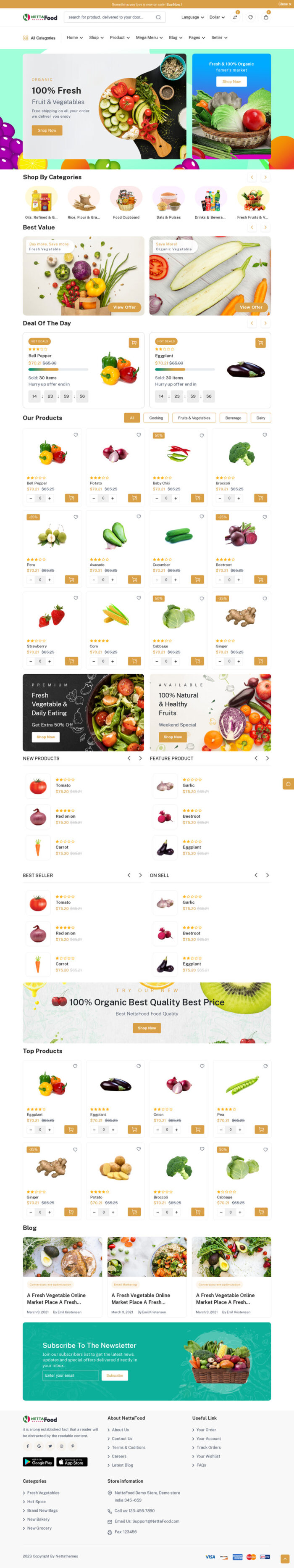 NettaFood - Multipurpose eCommerce - Multipurpose Bootstrap 5 Template - HTML5 - Features Image 1