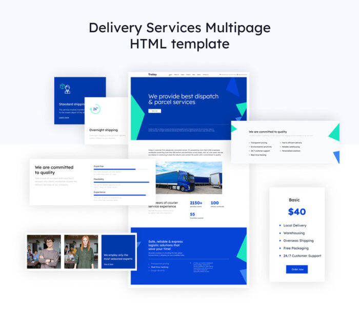 Trelay - Online Shipping Company Website Template - Features Image 3