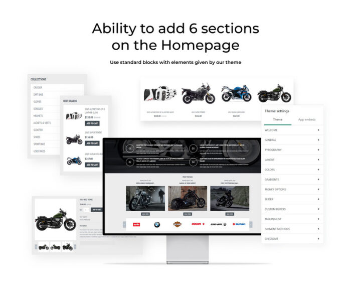 Motorcycle Store and Bikes eCommerce Shopify Theme - Features Image 2