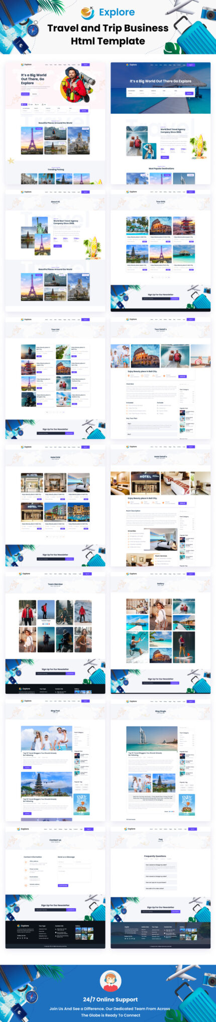 Explore - Travel And Trip Business HTML Template - Features Image 1