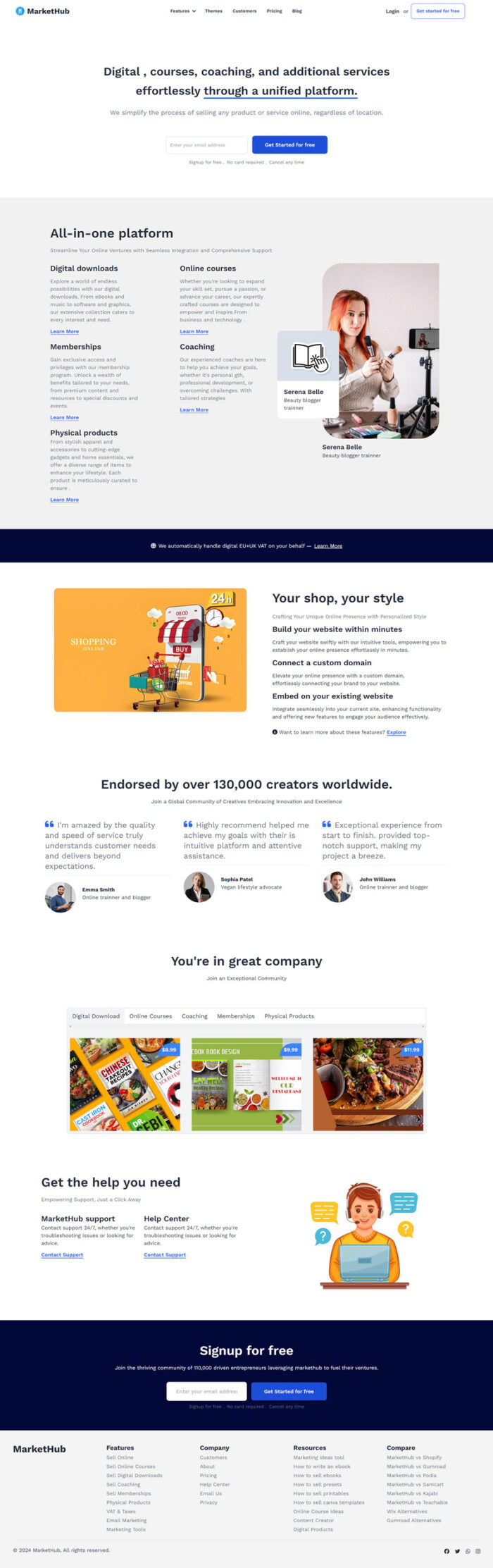 Markethub | Digital Platform Website Template - Features Image 1