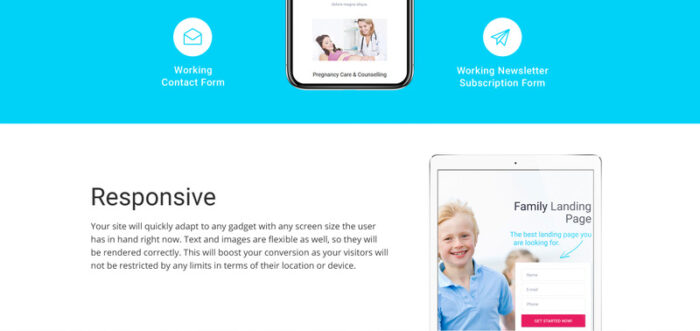 Family - Modern Medical Care Compatible with Novi Builder Landing Page Template - Features Image 5