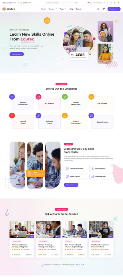 Edutec - Education LMS HTML Template - Features Image 1