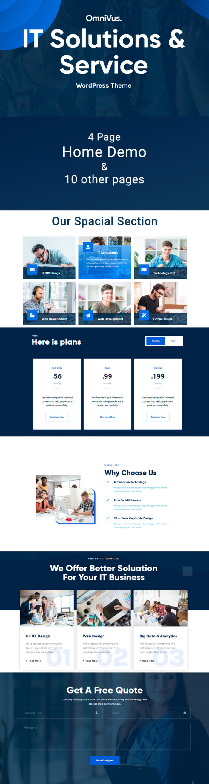 Omnivus - IT Solutions & Services WordPress Theme - Features Image 1