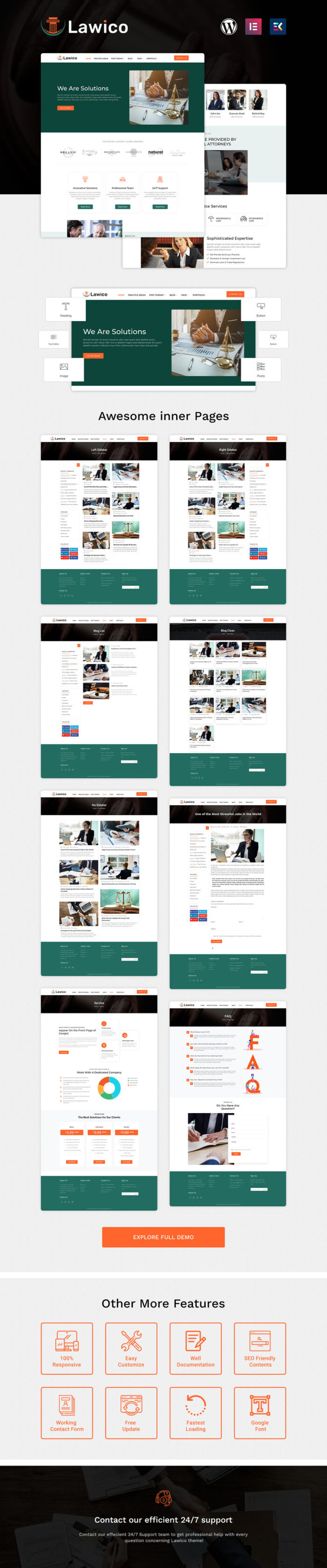 Lawico - Law Lawyer & Attorney WordPress Theme - Features Image 1