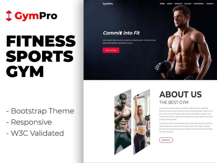 GymPro - GYM & FITNESS HTML Template - Features Image 1