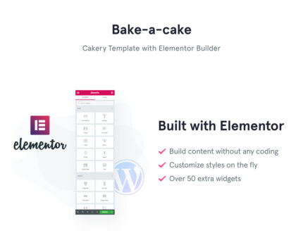 Bake-a-cake - Cakery WordPress Elementor Theme - Features Image 1