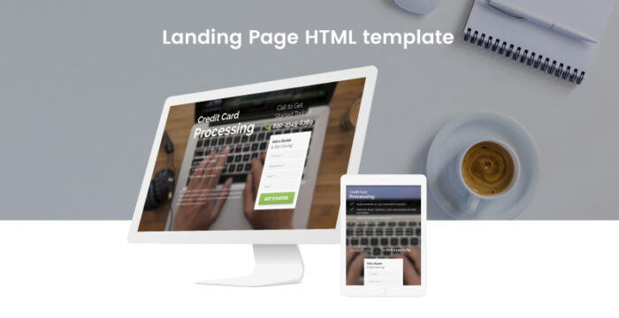 Credit Card Processing - Merchant Services Creative HTML Landing Page Template - Features Image 2