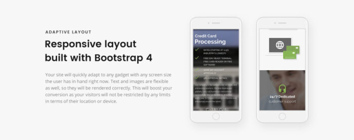 Credit Card Processing - Merchant Services Creative HTML Landing Page Template - Features Image 6