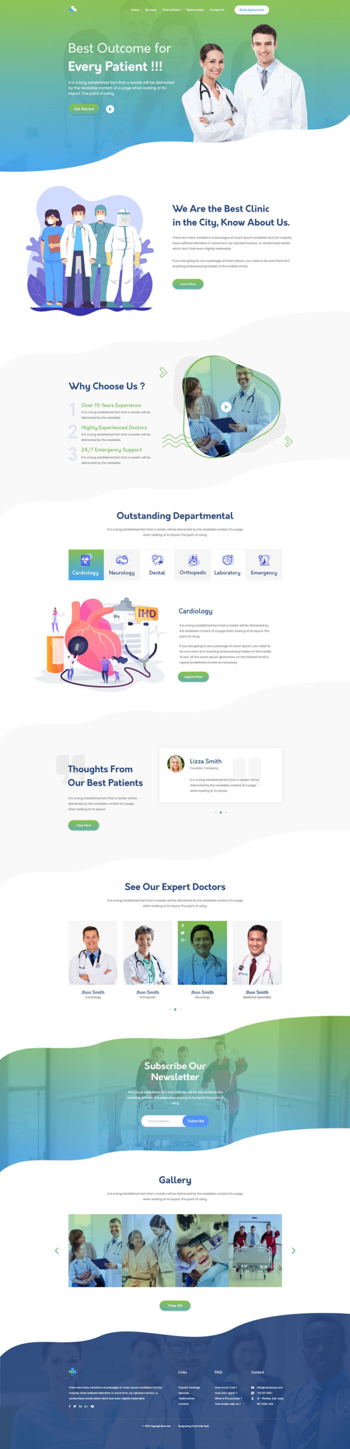 Mediko Clinic Services One Page HTML Template - Features Image 1