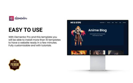 The Ultimate Elementor Web Kit for Anime Blog - Features Image 1